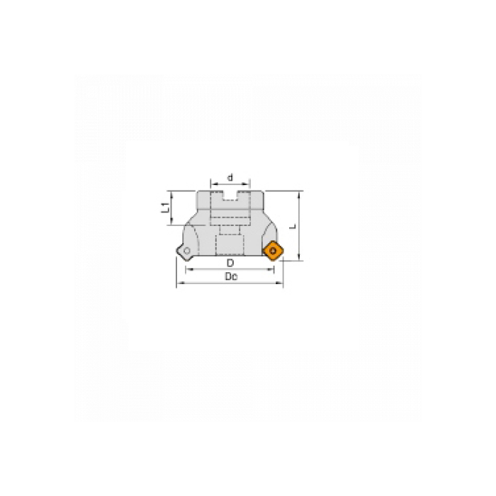 Głowica frezarska na płytki pozytywowe Groth GCASX304-050220